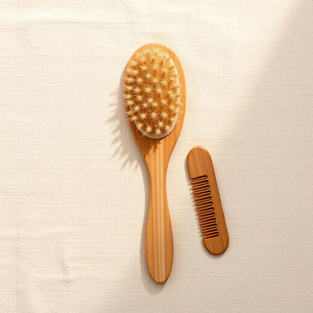 Bamboe babyborstel & kam