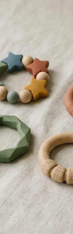 Artikel: Bijtringen voor baby's: rubber, hout, siliconen of BPA‑vrij plastic?
