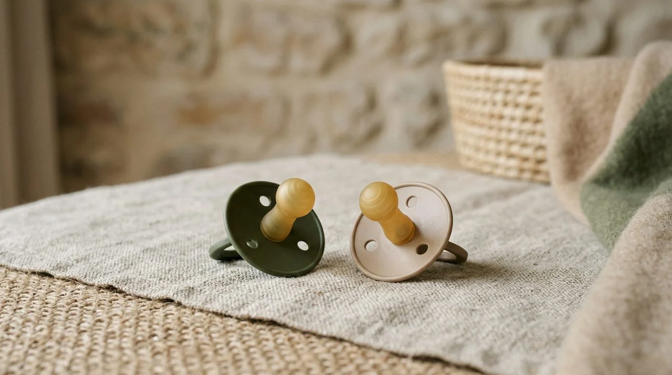 Artikel over bijtringen & fopspenen: Fopspenen kiezen: silicone of natuurrubber, hoelang gebruiken?