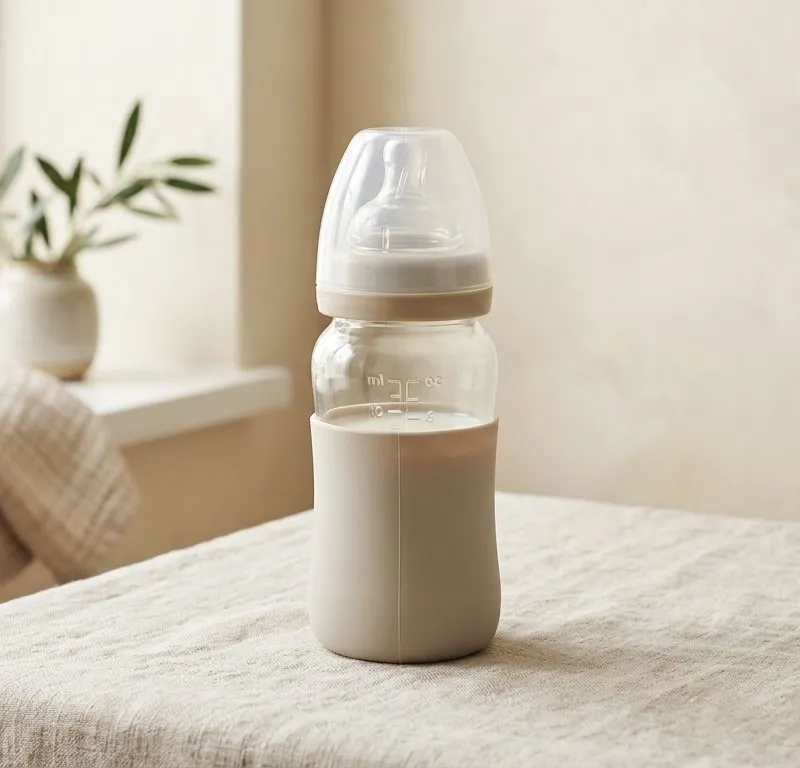 Artikel over flesvoeding: Glazen babyfles vs kunststof: temperatuurschokken, breukrisico en BPA‑vrij in de praktijk