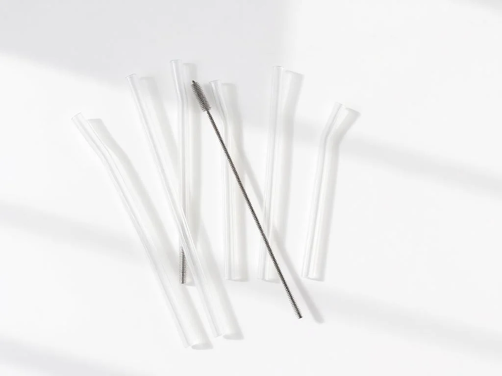 Glazen rietjes — plastic-vrij alternatief in Drinkflessen