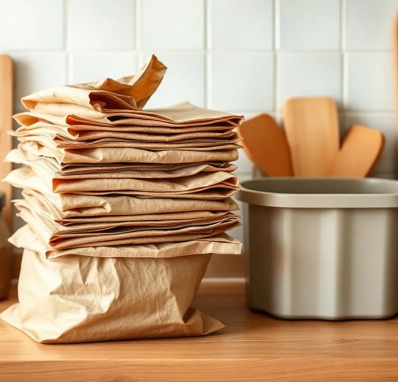 Papieren compostzakken — plastic-vrij alternatief in Schoonmaak huishouden