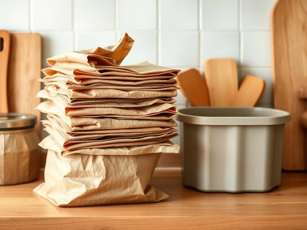 Papieren compostzakken — plastic-vrij alternatief in Schoonmaak huishouden