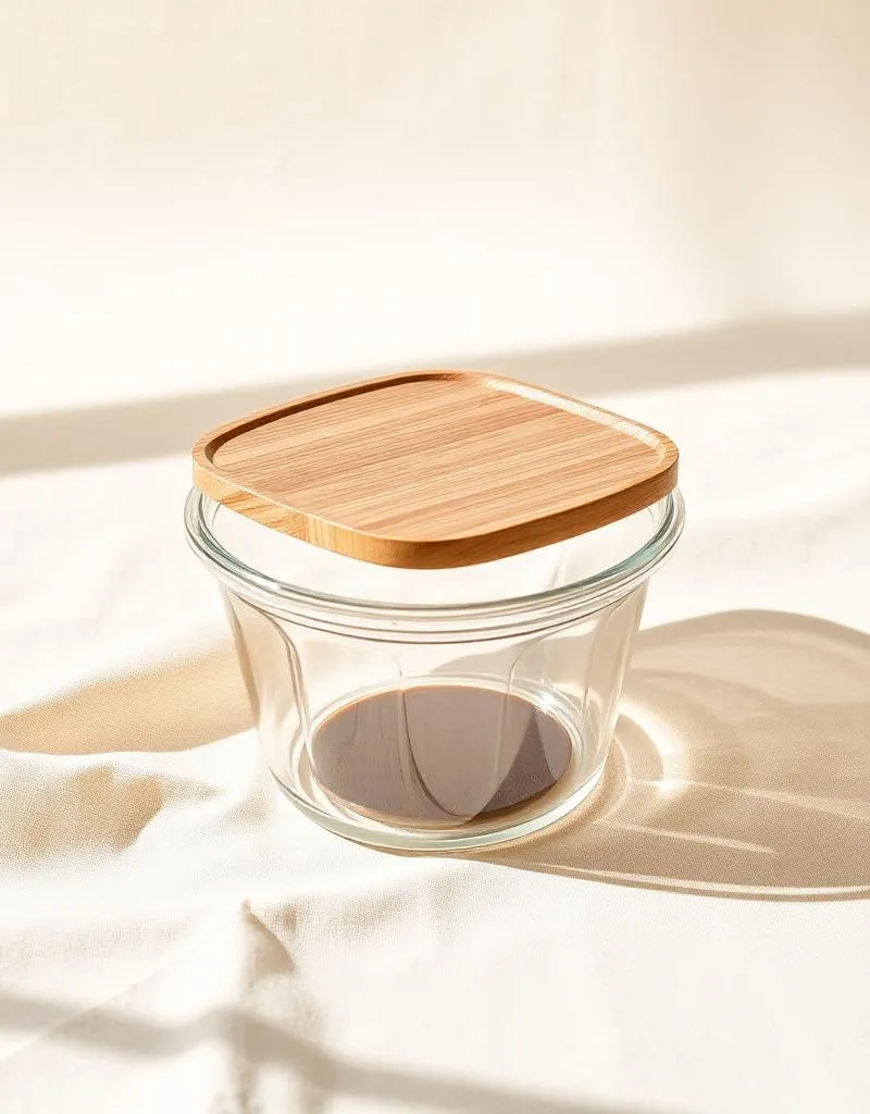 Glazen bewaardoos met bamboe deksel — plastic-vrij alternatief in Bewaardozen