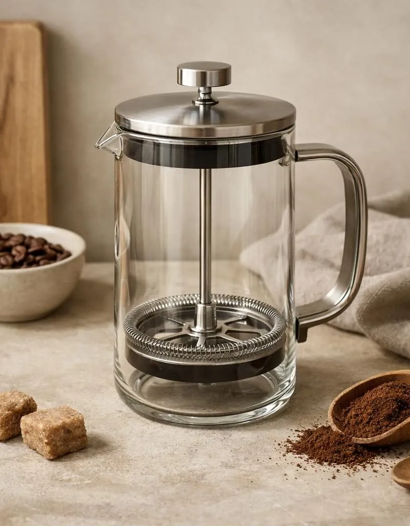Glazen cafetiere zonder kunststof binnenwerk — plastic-vrij alternatief in Koffie & thee