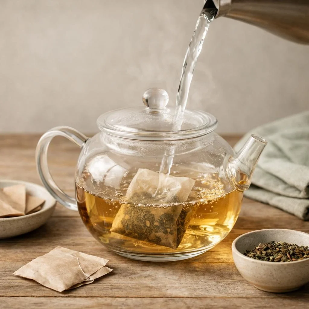 Glazen theepot — plastic-vrij alternatief in Thee & theezakjes