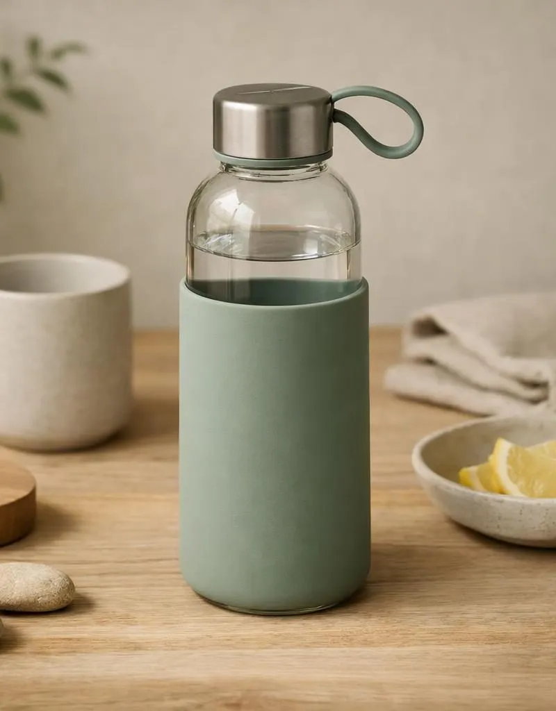 Glazen waterfles — plastic-vrij alternatief in Glazen flessen