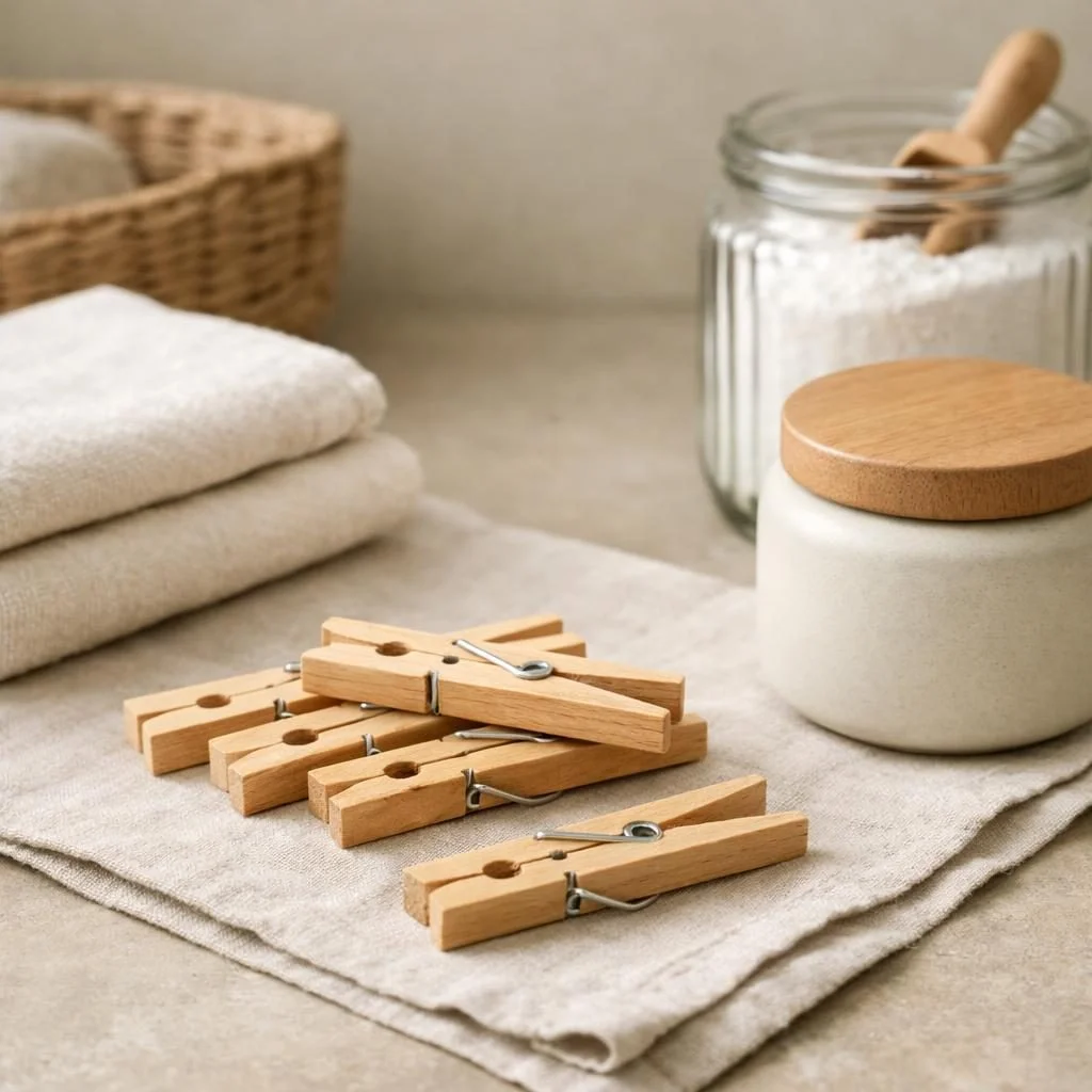 Plasticvrije wasknijpers (hout) — plastic-vrij alternatief in Drogen