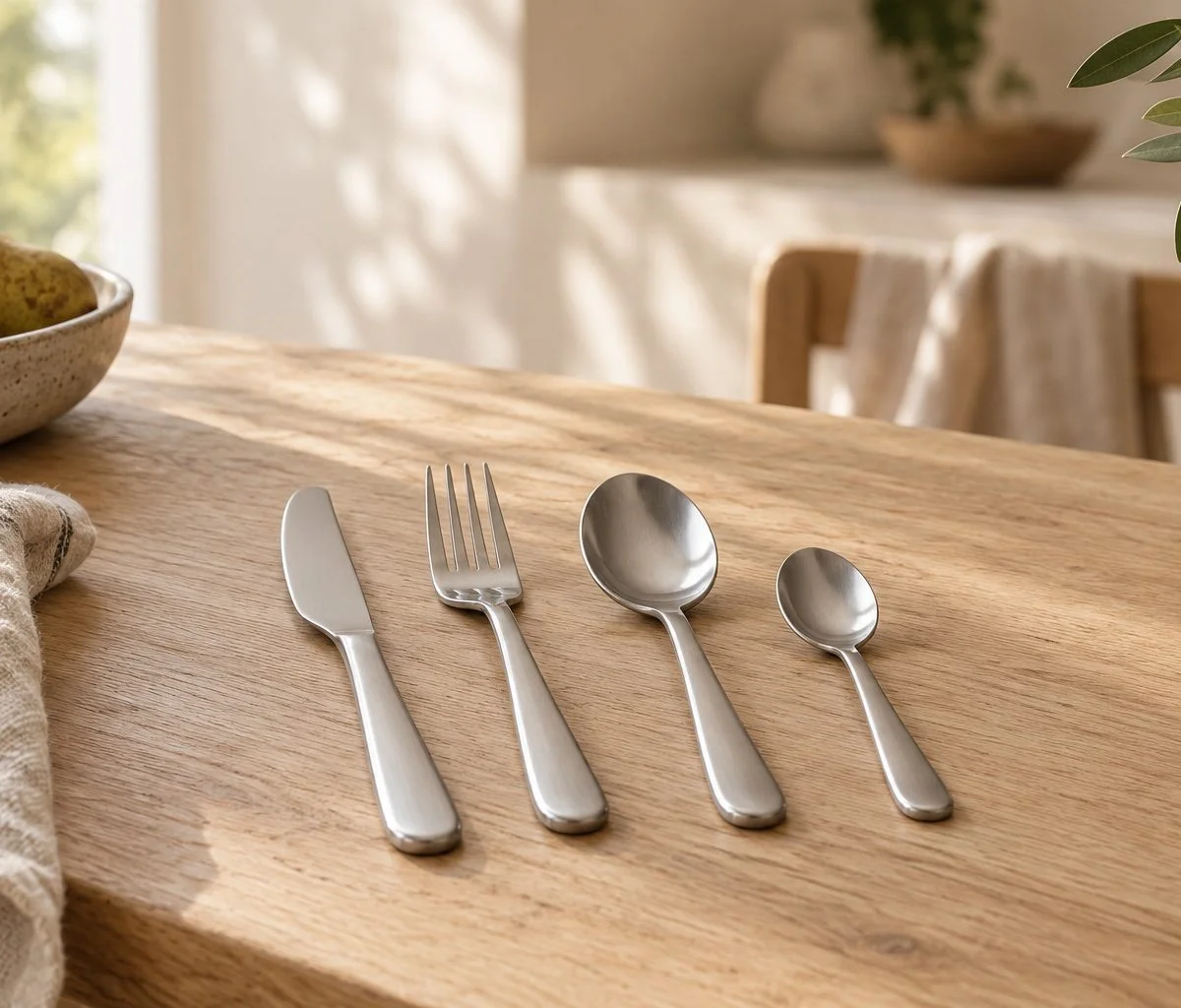 RVS kinderbestek (4-delig): plastic-vrij alternatief in Eten & drinken