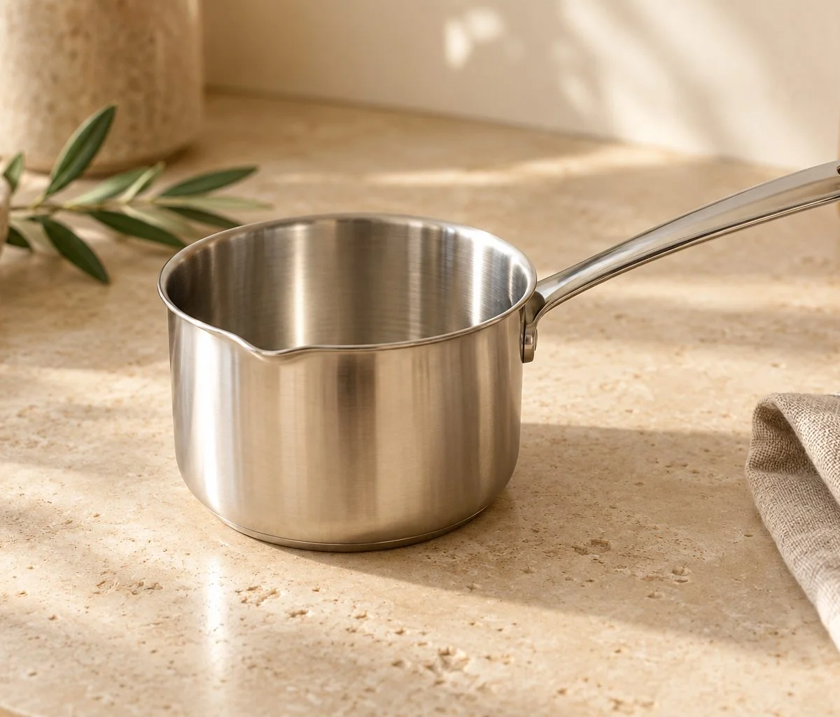 RVS melkpan met schenktuit: plastic-vrij alternatief in Pannen