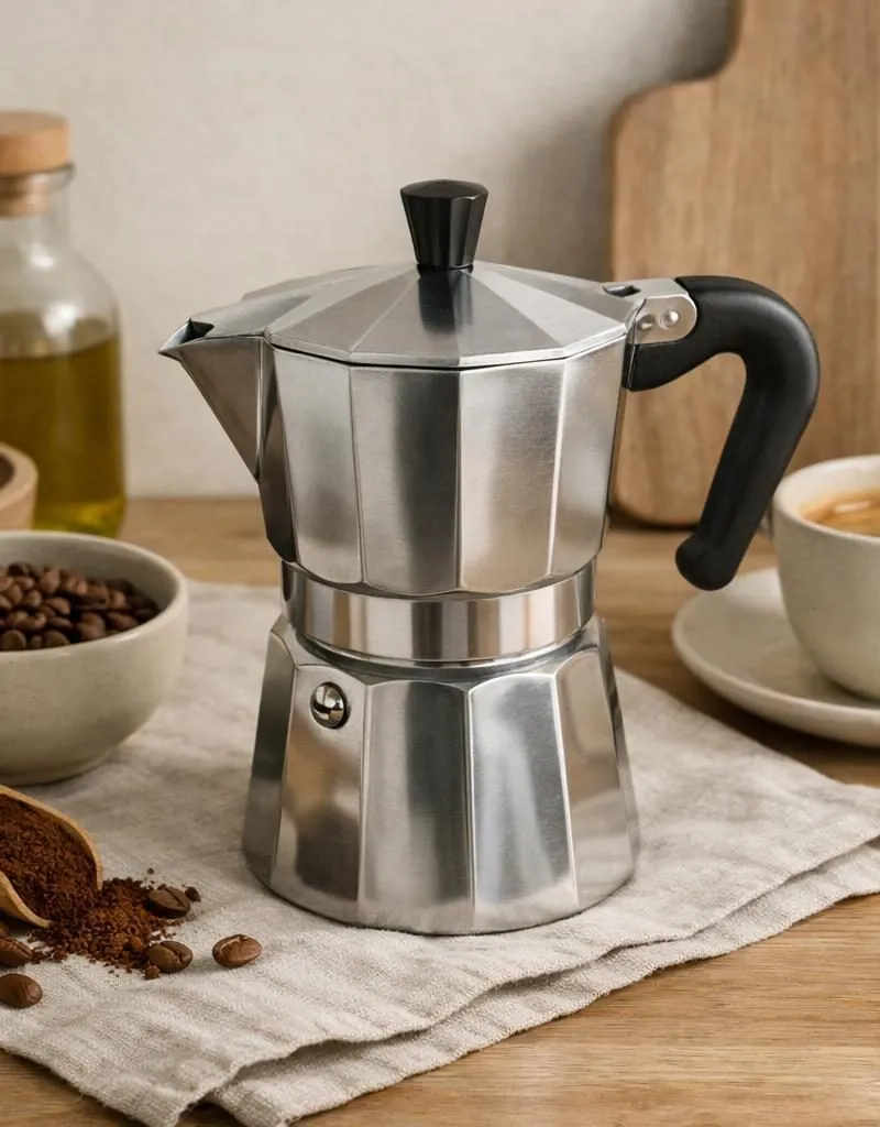 RVS moka pot — plastic-vrij alternatief in Koffie & thee