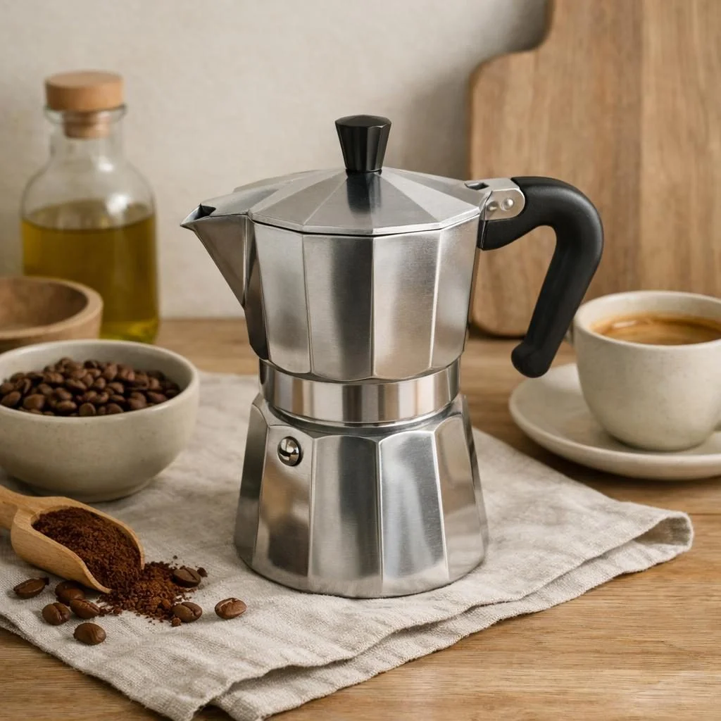 RVS moka pot — plastic-vrij alternatief in Koffie & thee